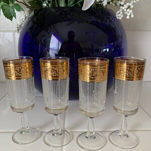 Hazel Atlas Vintage Culver Starlite Sherry Glasses